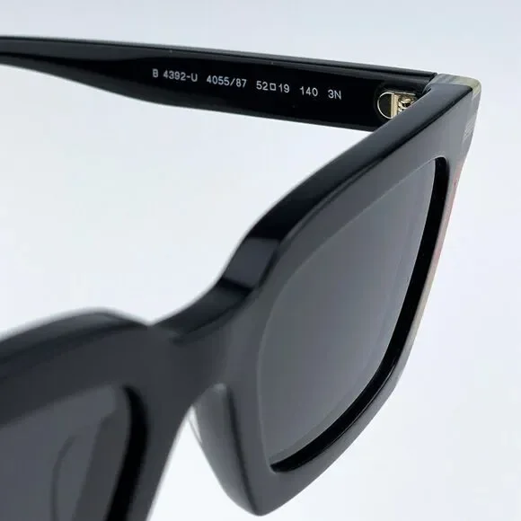 NEW Burberry BE4392U BRIAR 405587  Black Vintage Check Dark Grey  Cat Eye Women - Picture 8 of 9